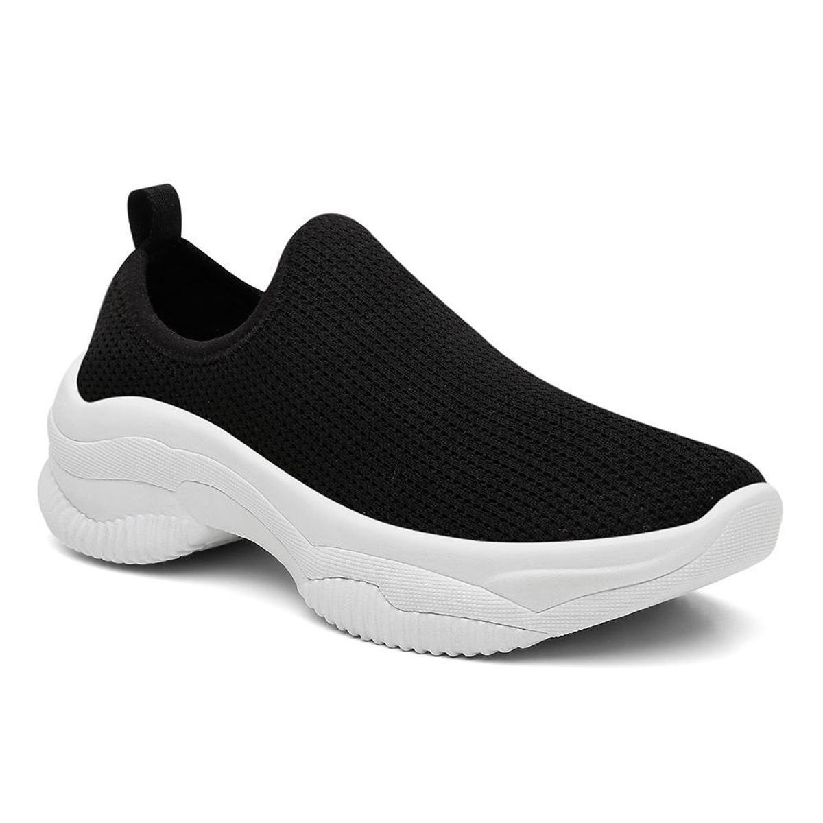 Tenis Meia Feminino Preto\Branco - Via livre - Preto+Branco Menor preço em Tenis Meia Feminino Preto\Branco - Via livre - Preto+Branco